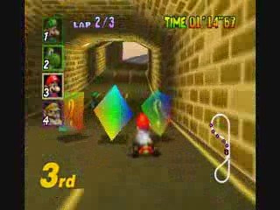 N64: Mario kart: Luigi raceway