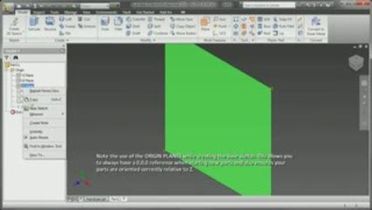 Autodesk Inventor Tutorial Series 3D Basics: Sweep