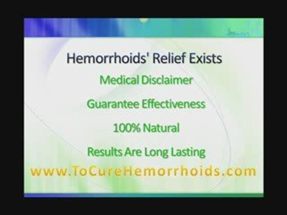 Treatment for bleeding hemorrhoids paind relief