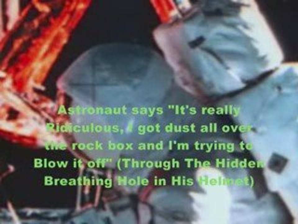 Moon Landing Hoax A12 : Astronaut Blows Dust off A Rock Box