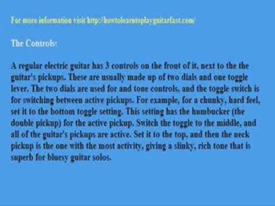 A Beginner's Guide To The Electric Guitar