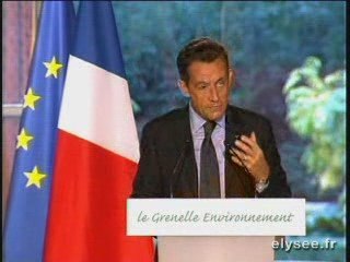 Grenelle Environnement | Nicolas Sarkozy | 25-oct-2008