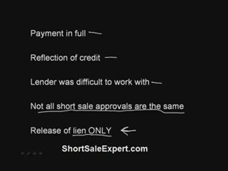 How to Interpret the Short Sale Release of Lien