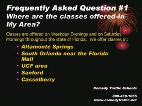 Comedy Traffic School FL Florida faq3