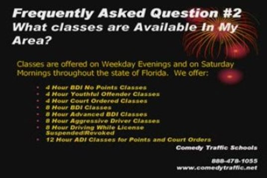 Comedy Traffic School FL Florida faq4