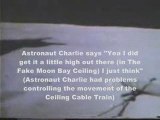 Moon Landing Hoax A16: Ceiling Cable Train Lowers Astronauts