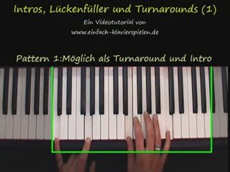 Piano-Intros und Fill-In