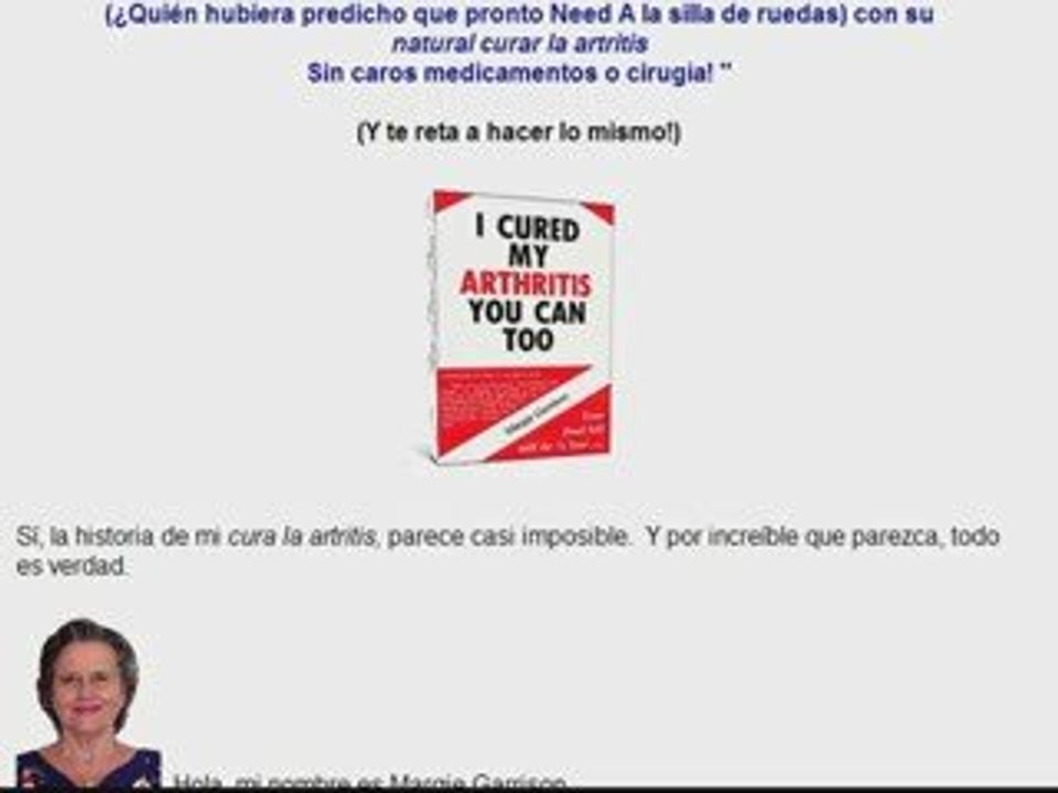 CURA PARA LA ARTRITIS
