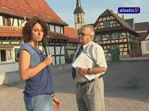 Les panneaux solaires de l'église de Leutenheim (Alsace)