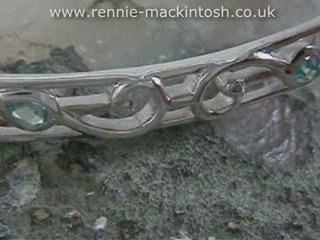 Silver Charles Rennie Mackintosh bangle DWA328