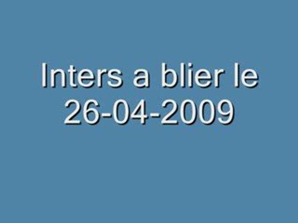 Inters a blier le 26-04-2009