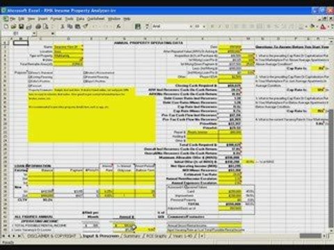 Commercial Apartment Real Estate Investing Analyzer