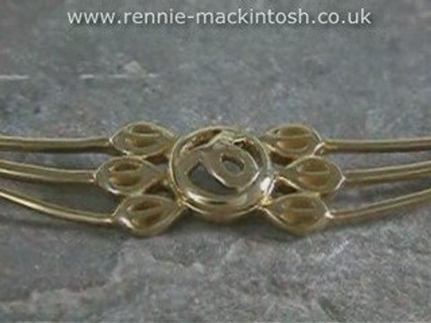 Gold Rennie Mackintosh pendant FEL024 jewellery jewelry