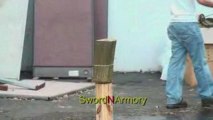 JH-3301RD Test Cutting Samurai Sword Katana Triple Mat