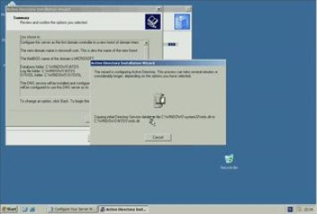 Windows Server 2003 - Active Directory Installation