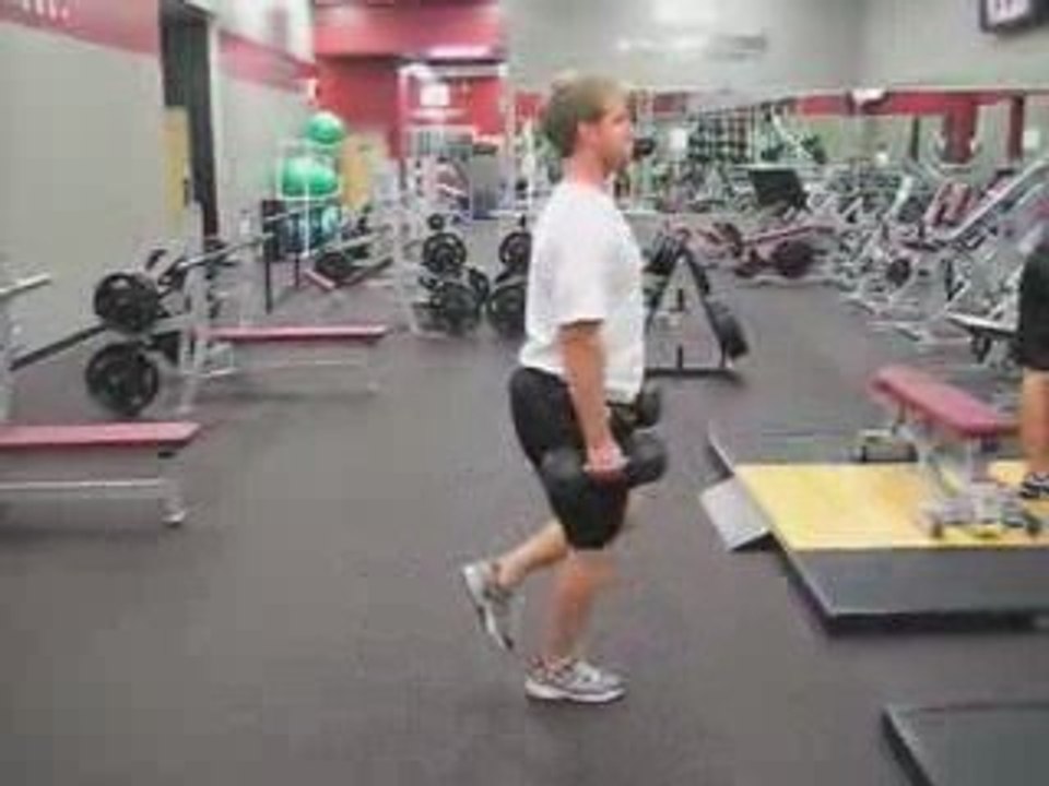 Hockey Training One Leg Dumbbell Squat