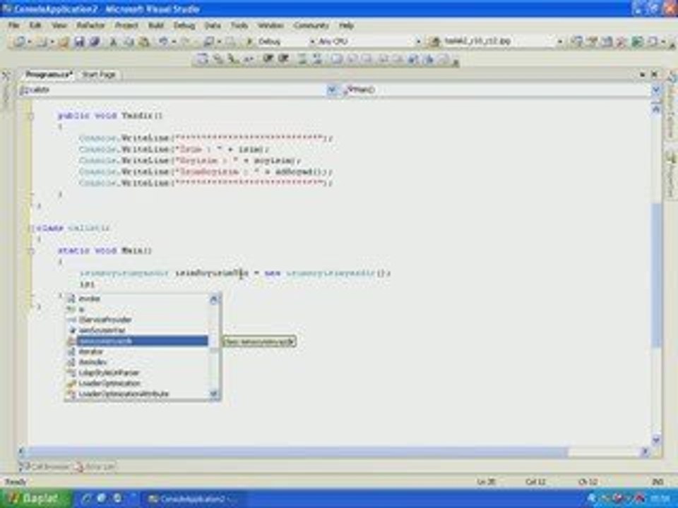 CSharp this anahtar sozcugu