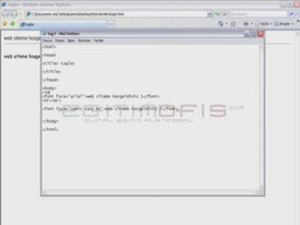 Htmlde Fontface, U, İ Tagları