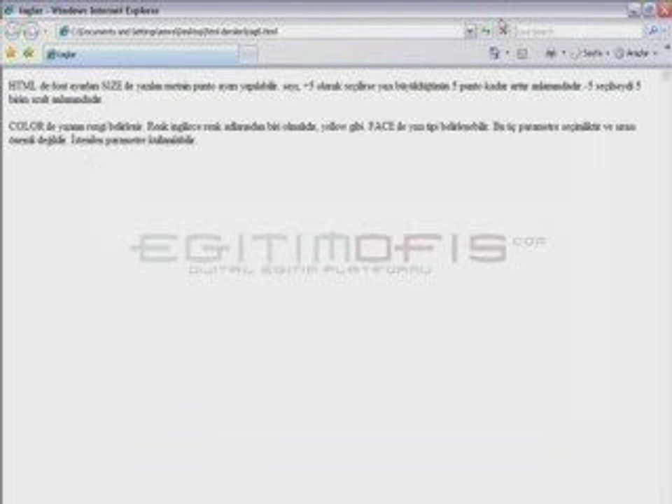 Htmlde Palign Tagı