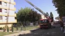 Dèmonstration de sauvetage camion échelle SDIS de é'ETRAZ