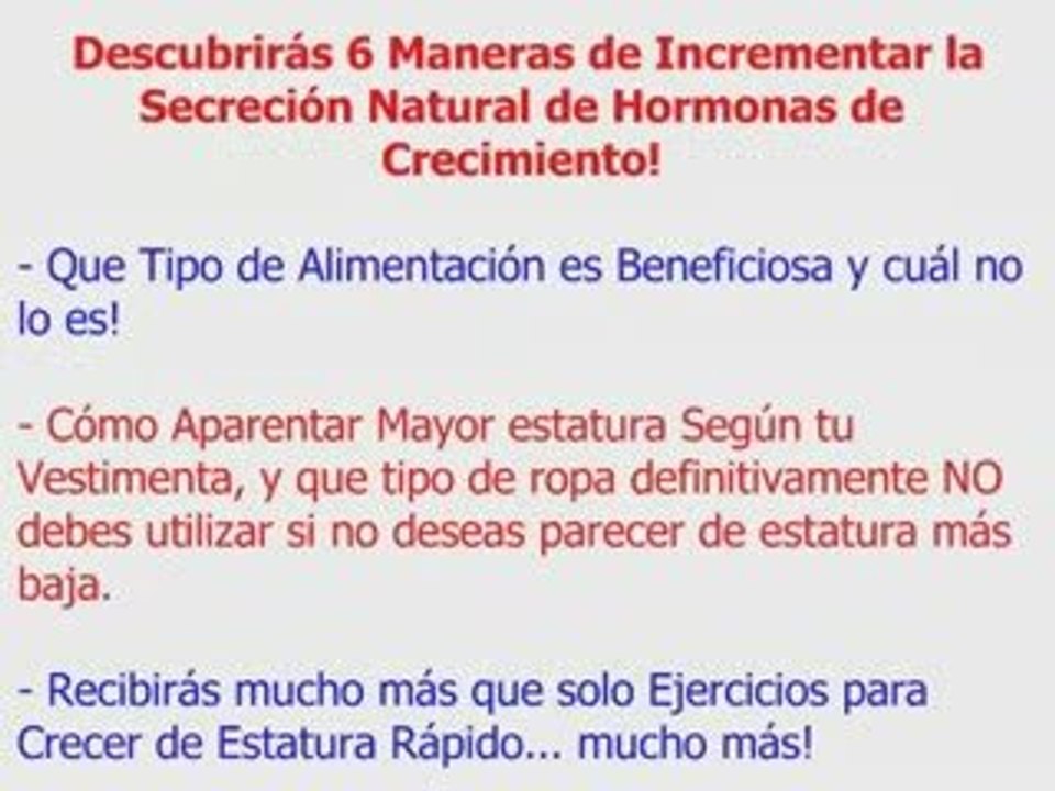Crecer más y Aumentar la Estatura - http://bit.ly/crecermas