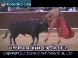 Miguel Tendero, cogido en Albacete