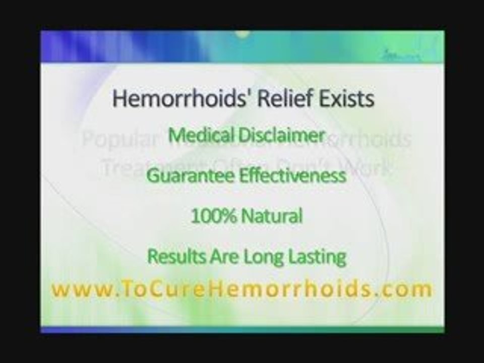 Natural Cure For Hemorrhoids Pain Relief