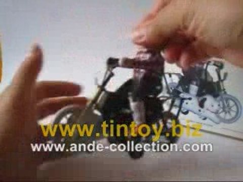 Tin Toy Wind Up Boy Riding Bicycle with Dog #MS473