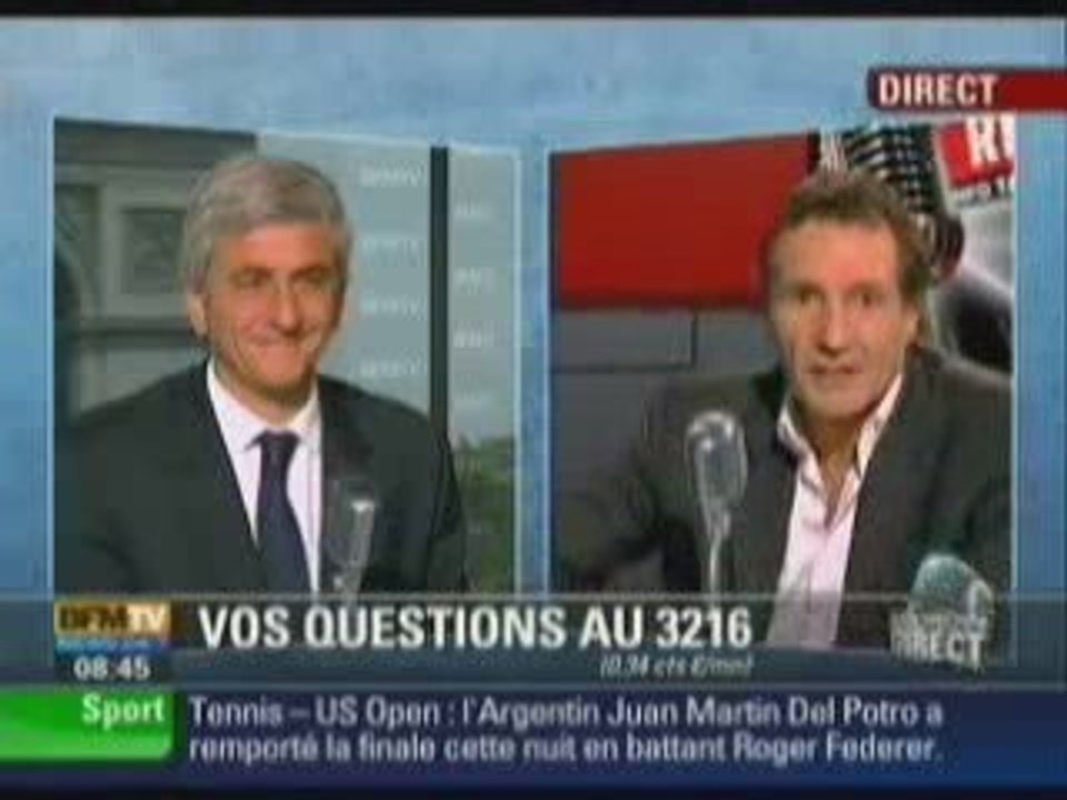 Hervé Morin - Invité de Jean-Jacques Bourdin - 15.09.2009