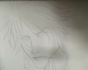 Dessin manga crayonné