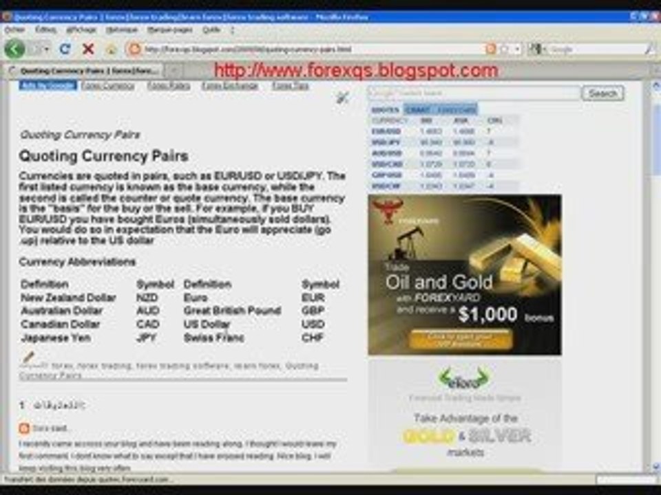 Quoting Currency Pairs forex trading,learn forex,forex tradi