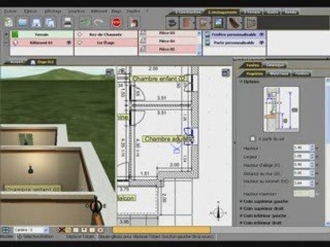 Architecture 3D 2010 Tutoriel 13 Les fenêtres (étage)