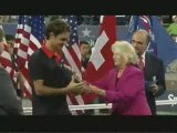 Roger Federer vs Del Potro US Open Final 2009 Trophy Ceremo