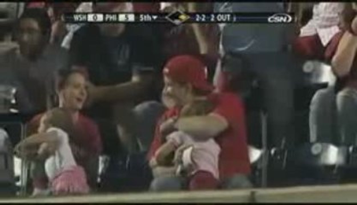 Little girl throws