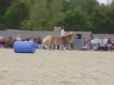 Pauline&Naïade terre à cheval loupé :S .Saut du bidon galop