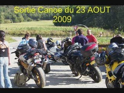 Balade Moto canoé Amiez 23 aout 2009