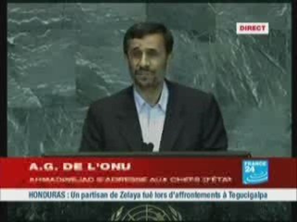 Ahmadinejad à l'ONU : L'intégrale Part 1/2