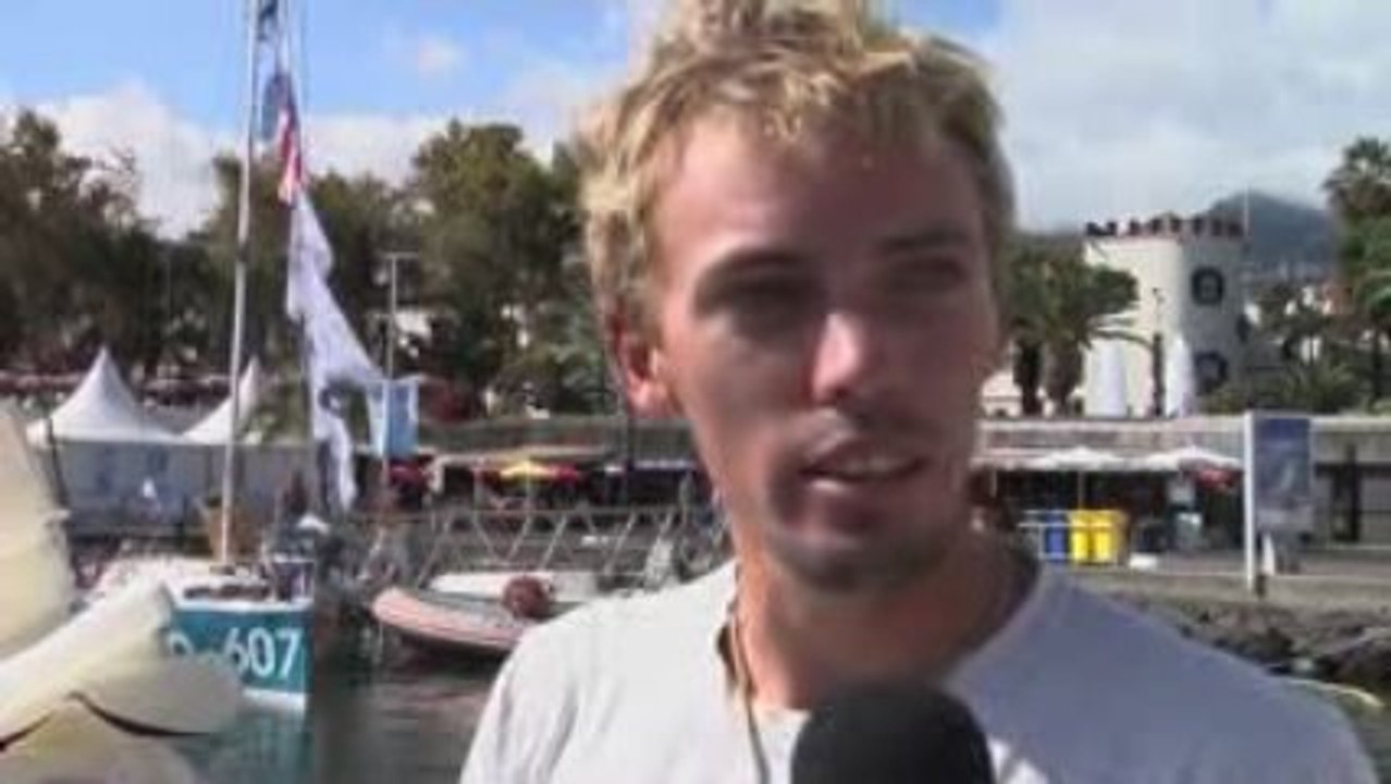 Arrivée de Thomas Ruyant à Funchal