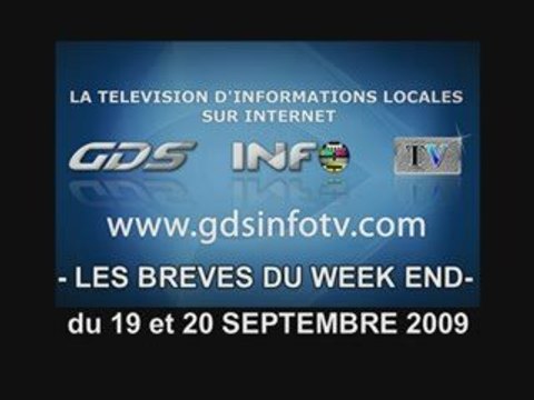 GDSINFOTV LES BREVES DU 19 ET 20 SEPTEMBRE 2009