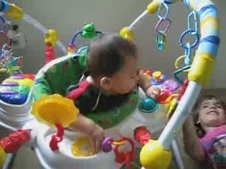 Alek playing with cousins