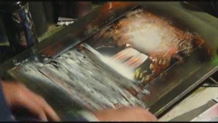 spray painting tableau à la bombe