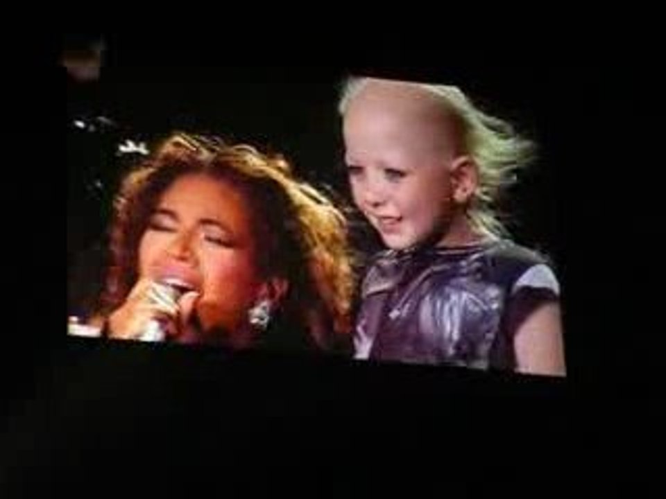 Beyonce in Sydney Blesses a young girl with Halo