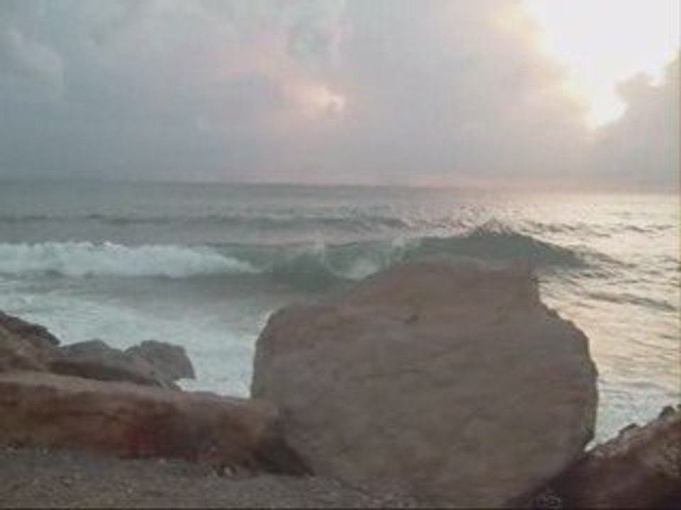 Les vagues le soir
