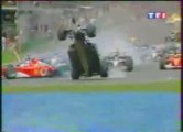 Formule 1 Australie 2002 Pile up   crash Trulli en français (TF1)