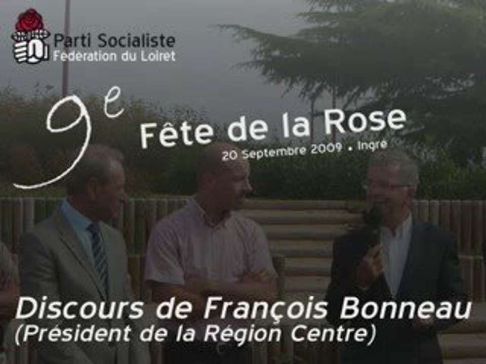 Discours de François Bonneau - Fête de la Rose