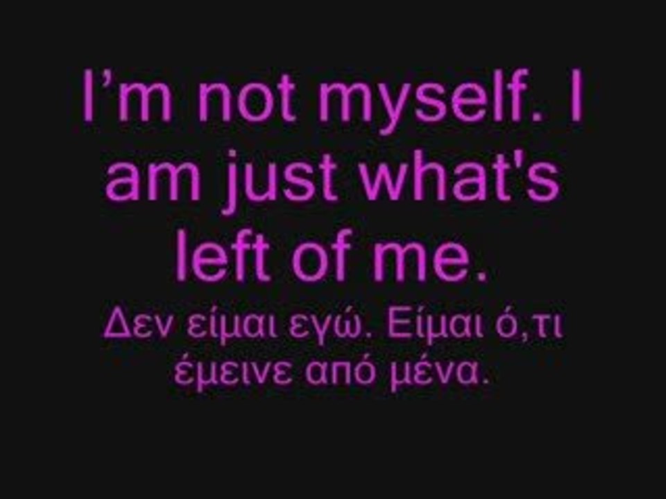 I`m not myself