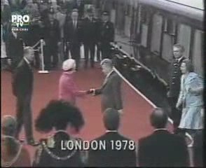 Nicolae Ceauşescu cu Elisabata a II-a in Londra 1978