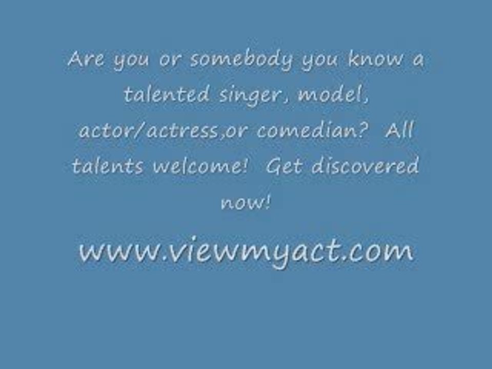 Talented Singers, Models, Actors/Actresses, etc