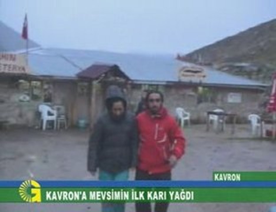 kavrona kar yağdı