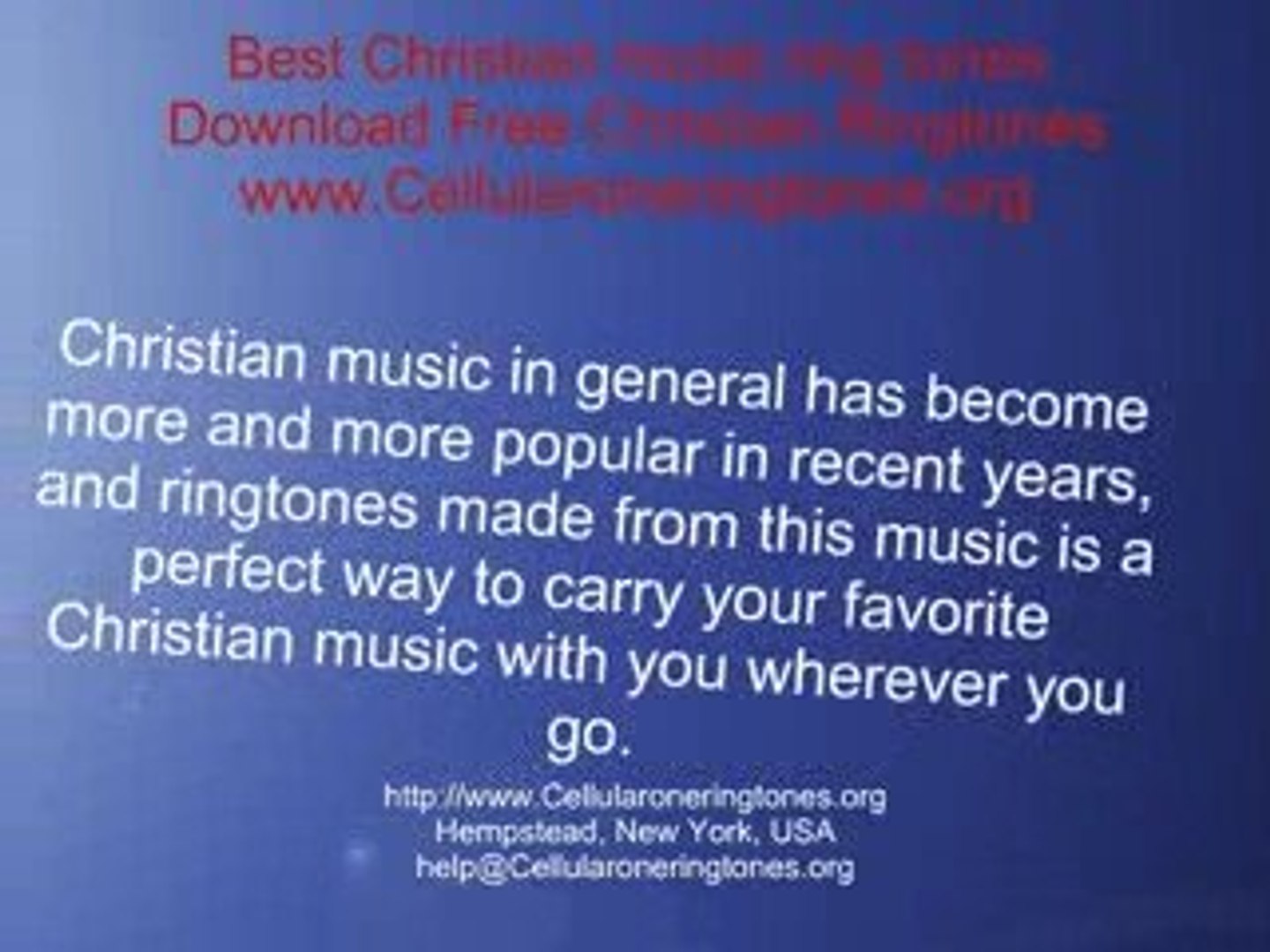 Best Christian music ring tones